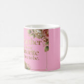 Mug Typographie florale dorée élégante (Devant droit)