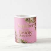 Mug Typographie florale dorée élégante (Centre)