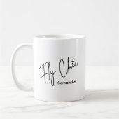 Mug Typographie Fly Chic & Aviation Simple d'Avion (Gauche)