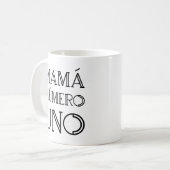 Mug Typographie géométrique moderne de l'ONU de Mamá (Devant gauche)