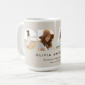 Mug Typographie géométrique moderne diplôme d'arc phot (Devant gauche)