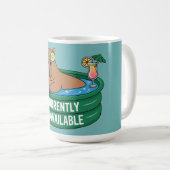 Mug Typographie graphique de relaxation de piscine de (Devant droit)