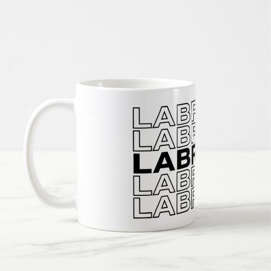 Mug Typographie graphique moderne et audacieuse du Lab (Gauche)