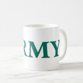 Mug Typographie Gras Style Militaire Minimal Texte (Devant droit)