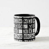 Mug Typographie grunge de Bronx New York | (Devant droit)