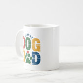 Mug Typographie Grunge Papa Chien (Devant gauche)