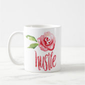Mug Typographie Hustle Rose par The Spotted Olive (Gauche)