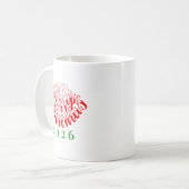 Mug Typographie joyeux Noël mignonne (Devant gauche)