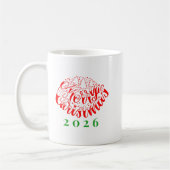 Mug Typographie joyeux Noël mignonne (Gauche)
