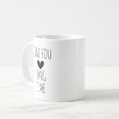 Mug Typographie Love You Long Time Cœur (Devant gauche)