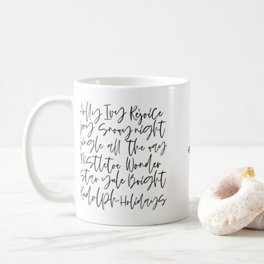 Mug Typographie manuscrite moderne Cartes photos de va (Avec donut)