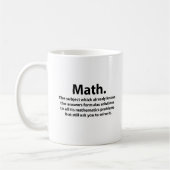 Mug Typographie Mathématique Drôle de Math (Gauche)