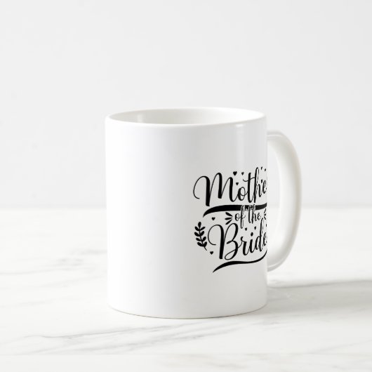Mug Typographie Mère De La Mariée (Devant droit)
