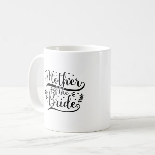 Mug Typographie Mère De La Mariée (Devant gauche)