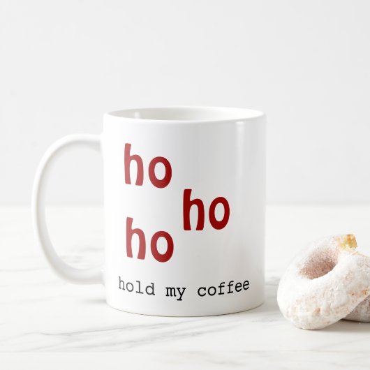Mug Typographie moderne audacieuse Noël (Avec donut)