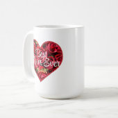 Mug Typographie moderne Coeur Meilleure maman Jour des (Devant gauche)