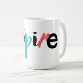 Mug Typographie moderne, créative et joyeuse d'Inspire (Devant droit)