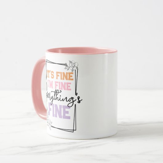 Mug Typographie moderne Customisée Citation Polices co (Devant gauche)