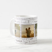 Mug Typographie moderne de l'amour familial Script Pho (Devant gauche)