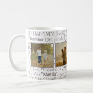 Mug Typographie moderne de l'amour familial Script Pho