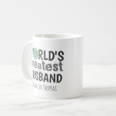 Mug Typographie moderne du meilleur mari du monde (Devant gauche)