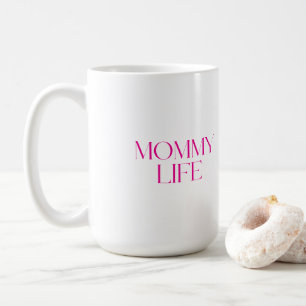 Mug Typographie Moderne et Élégante Vie de Maman Class