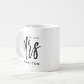 Mug Typographie moderne et minimale Mme Wifey (Devant gauche)