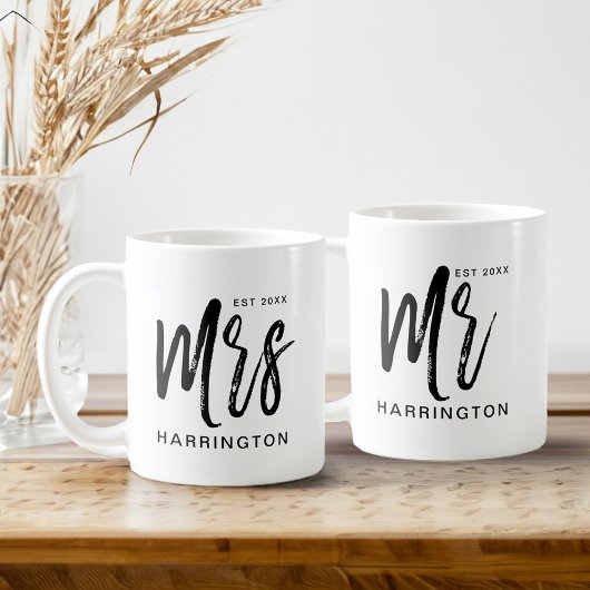 Mug Typographie moderne et minimale Mme Wifey