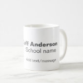 Mug Typographie moderne graduation simple minimum c (Devant droit)