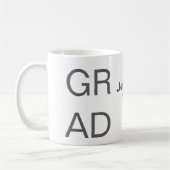 Mug Typographie moderne graduation simple minimum c (Gauche)