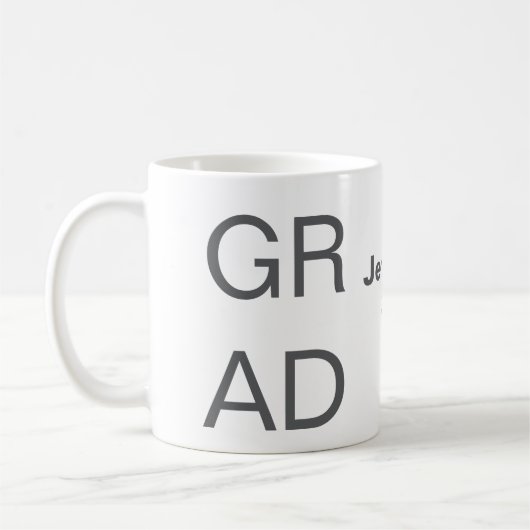 Mug Typographie moderne graduation simple minimum c (Gauche)
