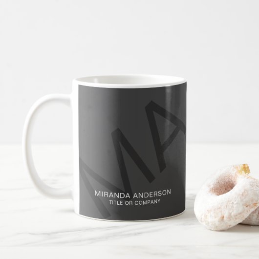 Mug Typographie moderne gras Monogramme Professionnel (Avec donut)