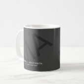 Mug Typographie moderne gras Monogramme Professionnel (Devant gauche)