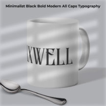 Typographie Moderne Gras Noir Premier Nom de Famil
