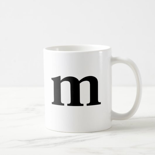 Mug Typographie moderne initiale du coque inférieur (Droite)