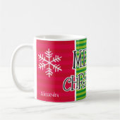 Mug Typographie moderne Joyeux Noël Personnalisée (Gauche)