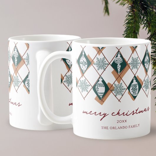 Mug Typographie moderne Joyeux Noël Rouge Vert