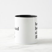 Mug Typographie moderne Meilleur Mari Anniversaire Caf (Centre)