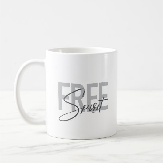 Mug Typographie moderne, simple, cool de Free Spirit (Gauche)