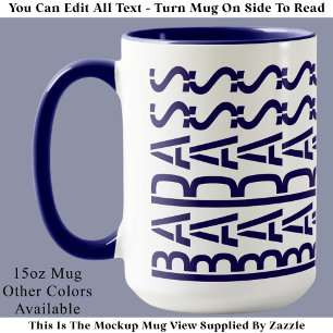 Mug Typographie moderne tendance avec message caché BA