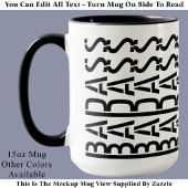 Mug Typographie moderne tendance avec message caché BA
