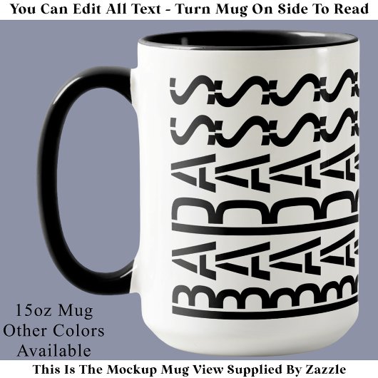 Mug Typographie moderne tendance avec message caché BA