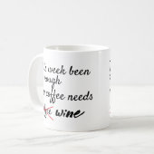 Mug Typographie moderne tendance et drôle (Devant gauche)