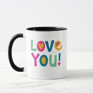 Mug Typographie moderne Valentines Day Love You