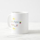 Mug Typographie Motif colorée Vibes positives Moderne (Devant gauche)