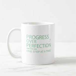 Mug Typographie Motivationnelle Progrès Plutôt que Per