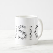 Mug Typographie musicale (Devant droit)