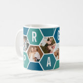 Mug Typographie noir et blanc Simple Moderne (Devant gauche)