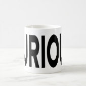 Mug Typographie noire CURIEUSE (Centre)