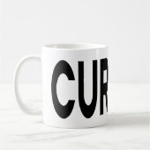 Mug Typographie noire CURIEUSE (Gauche)